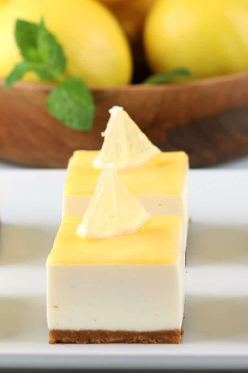 NoBake Lemon Cheesecake BarsSimple Delish Lemon Bars Fuzz and Buzz
